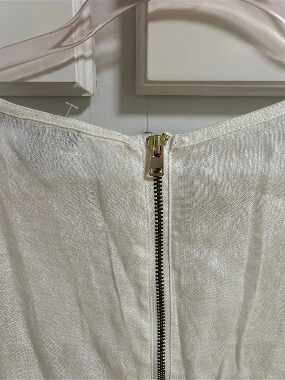 J. Crew White Embroidered Linen Blouse 2